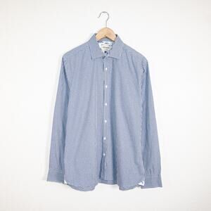 Ted Baker Archive Men's 16 1/2 Button up Shirt blue check sailboat